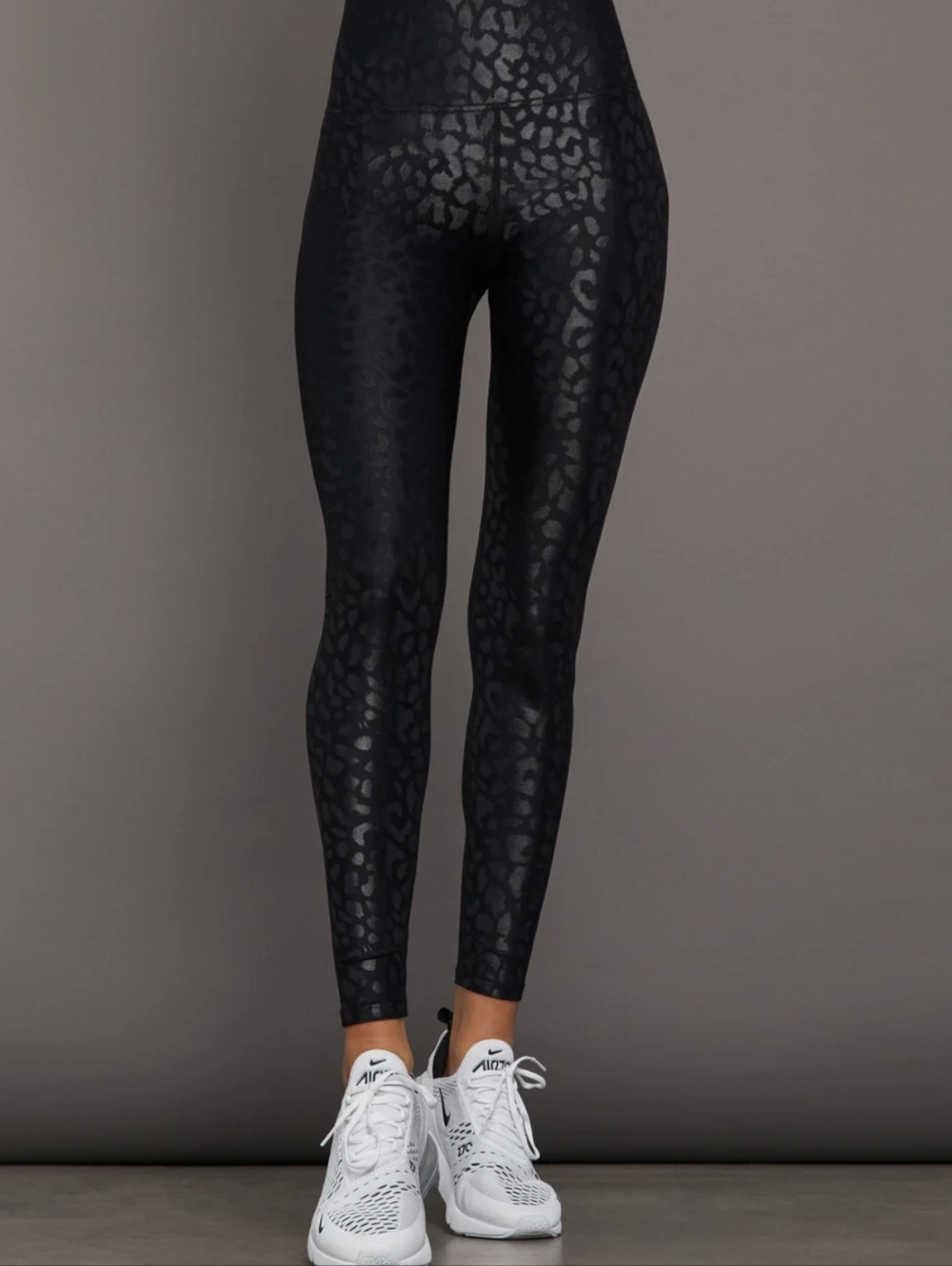 High-Rise Black Leopard Print Leggings